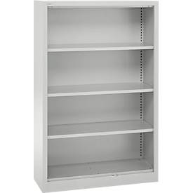 Schäfer Shop Select stellingkast MS, 4 OH, B 950 x D 400 x H 1584 mm, plaatstaal, aluminium wit