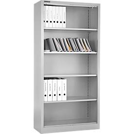 Schäfer Shop Select MS stellingkast, 5 OH, B 800 x D 400 x H 1935 mm, plaatstaal, verkeerswit