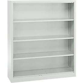 Schäfer Shop Select MS stellingkast, 4 OH, B 1200 x D 400 x H 1584 mm, plaatstaal, lichtgrijs