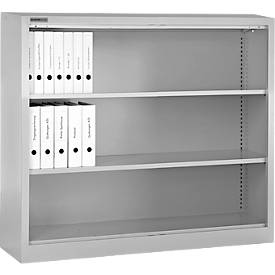 Schäfer Shop Select stellingkast MS, 3 OH, B 1200 x D 400 x H 1215 mm, plaatstaal, verkeerswit