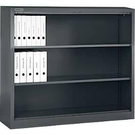 Schäfer Shop Select stellingkast MS, 3 OH, B 1200 x D 400 x H 1215 mm, plaatstaal, basaltgrijs