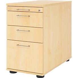 Sokkel Breno 13336, lade voor schrijfgerei en hangmappen, B 428 x D 800 x H 720-760 mm, spaanplaat, esdoorn