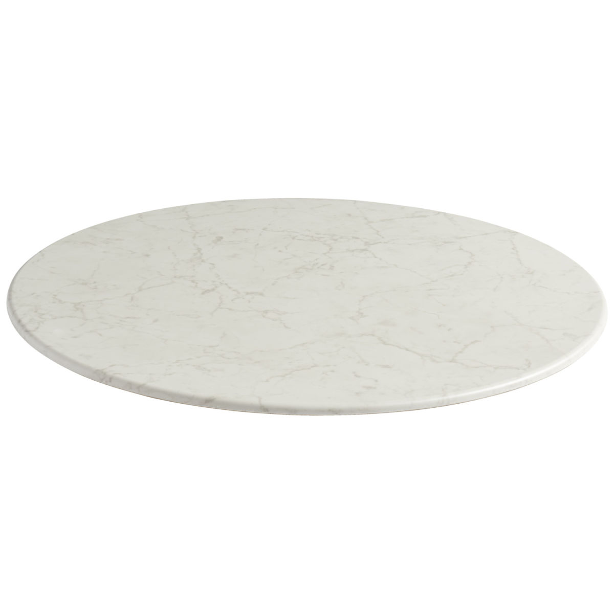 Topalit Tafelblad Finando rond; 80 cm (Ø); wit/gemarmerd; rond