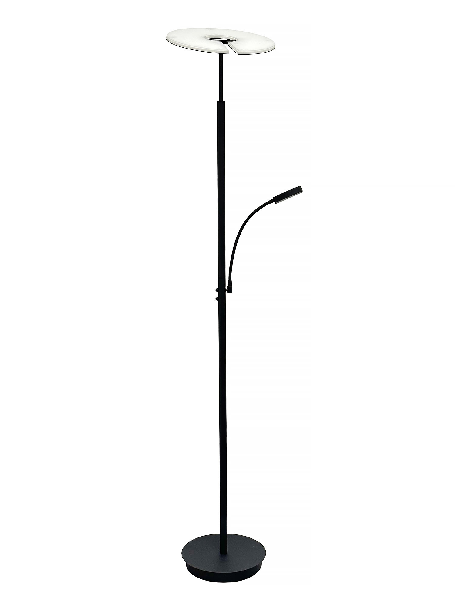 Artdelight Vloerlamp Riva 2 lichts H 180 cm zwart
