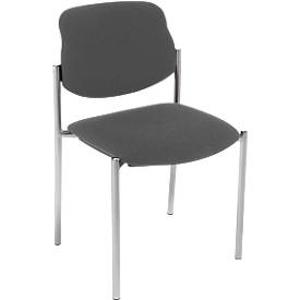 NowyStyl Stapelstoel Styl, stof, antraciet, aluminium zilver