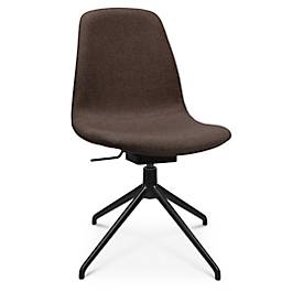 Topstar Conferentiestoel  Sitness Life 1.1, draaibaar/zitting in hoogte verstelbaar, zonder armleuningen, B 460 x D 390 x H 450-480 mm, 4-poots onderstel, aluminium zwart mat & stof, d.bruin
