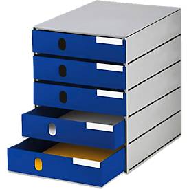 Styro val Pro ladebox, 5 laden, gesloten, B 243 x D 335 x H 323 mm, DIN C4, polystyreen, stapelbaar, ecoblauw
