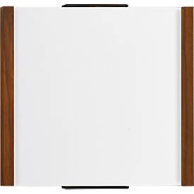 Moedel Leit- und Orientierungssysteme moedel deurlabel LMH, houten frame, personaliseerbaar, polyester hoes, zelfklevende montage, B 160 x H 148 mm, walnoot