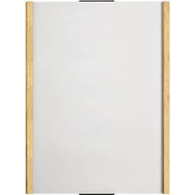 Moedel Leit- und Orientierungssysteme moedel wandbord LMH, DIN A4, staand formaat, houten frame met afdekkappen, zelfklevende of schroefbevestiging, B 222 x H 297 mm, zilver/maple
