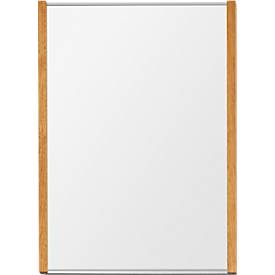 Moedel Leit- und Orientierungssysteme moedel wandbord LMH DIN A4, staand formaat, individueel etiketteerbaar, zelfklevend of schroefbevestiging, B 221,5 x H 299,5 mm, zilver/eiken