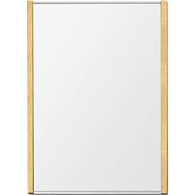 Moedel Leit- und Orientierungssysteme moedel wandbord LMH DIN A4, staand formaat, personaliseerbaar, zelfklevend of schroefbevestiging, B 221,5 x H 299,5 mm, zilver/maple