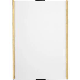 Moedel Leit- und Orientierungssysteme moedel wandbord LMH, DIN A3, staand formaat, houten frame met afdekkappen, kleef- of schroefbevestiging, B 309 x H 420 mm, zilver/maple