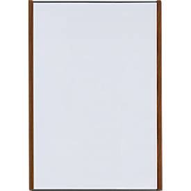 Moedel Leit- und Orientierungssysteme moedel wandbord LMH, DIN A3, staand formaat, frame van hout en aluminium, zelfklevend of schroefbevestiging, B 308,5 x H 422,5 mm, zilver/walnoot