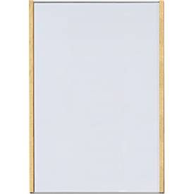 Moedel Leit- und Orientierungssysteme moedel wandbord LMH, DIN A3, staand formaat, frame van hout en aluminium, zelfklevend of schroefbevestiging, B 308,5 x H 422,5 mm, zilver/maple