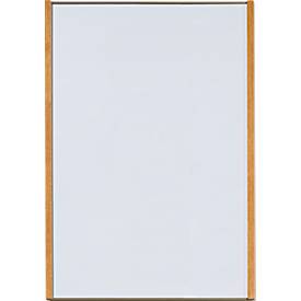 Moedel Leit- und Orientierungssysteme moedel wandbord LMH, DIN A3, staand formaat, frame van hout en aluminium, kleef- of schroefbevestiging, B 308,5 x H 422,5 mm, brons/eik