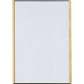 Moedel Leit- und Orientierungssysteme moedel wandbord LMH, DIN A3, staand formaat, frame van hout en aluminium, zelfklevend of schroefbevestiging, B 308,5 x H 422,5 mm, zwart/mapulier