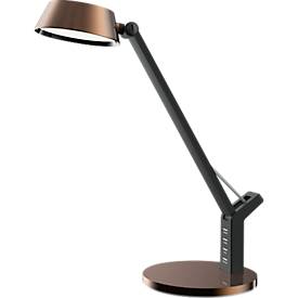 Hansa-by-styro LED tafellamp, 3.000-6.300 K, aanraakbediening, draaibare lampkop, koper