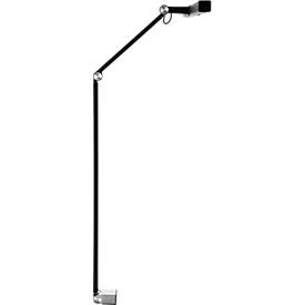 LED-klemarmatuur Alco, vermogen 11,5 W, 700-750 lm, 3000-6000 K, traploos dimbaar, kantelbaar, lichtsensor, aluminium & kunststof, zwart