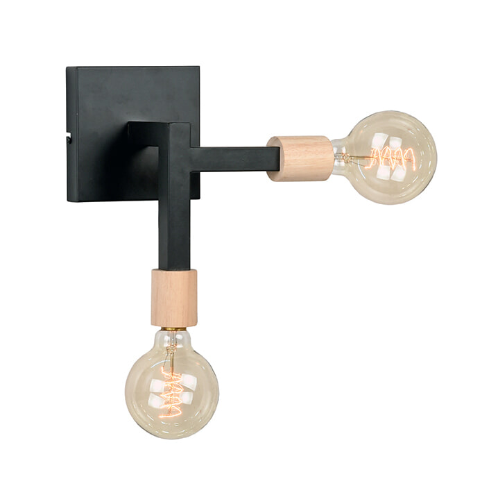 LABEL51 Wandlamp Loco, Metaal - Zwart