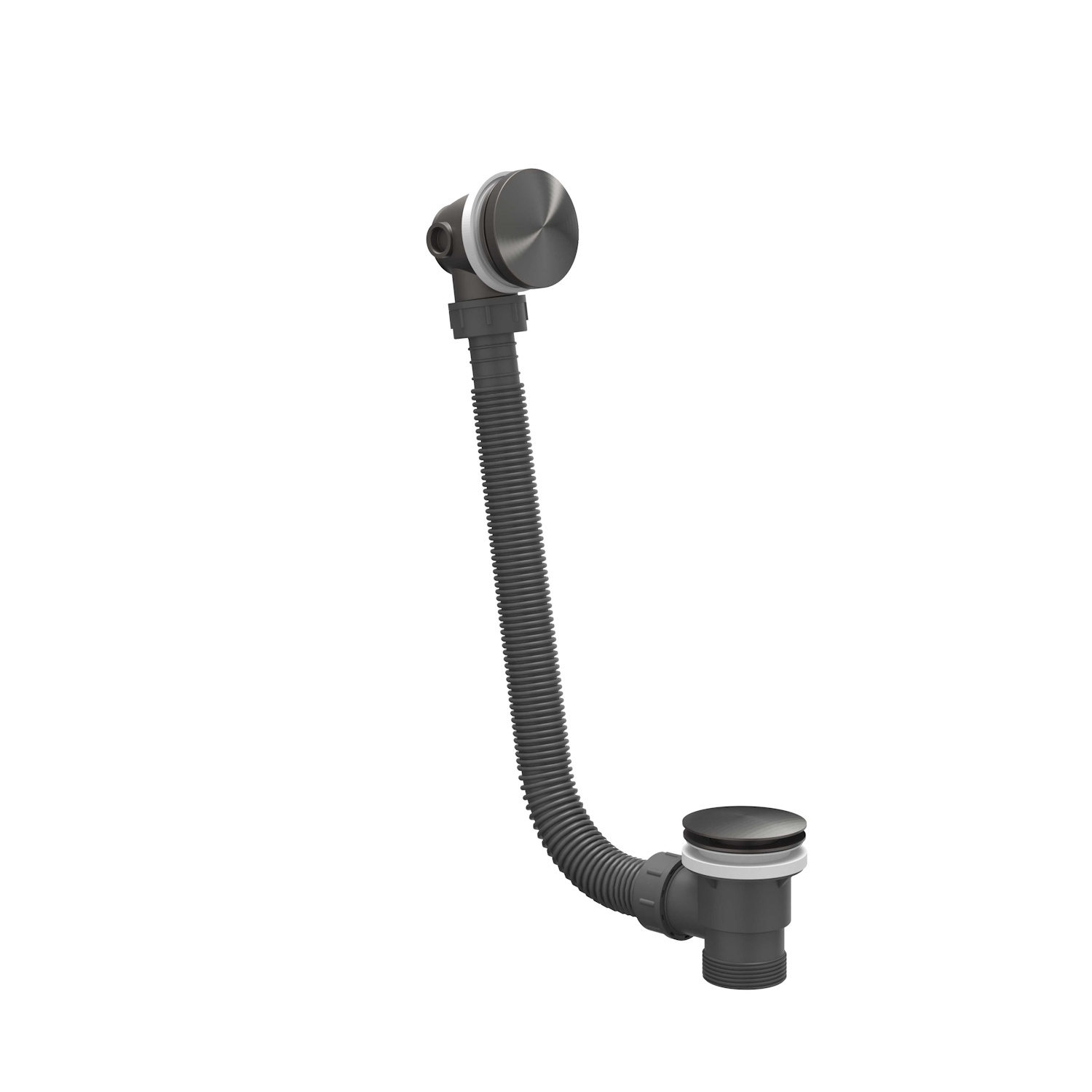 IVY Badoverloop Vulcombinatie  RVS316 Geborsteld Carbon Black PVD