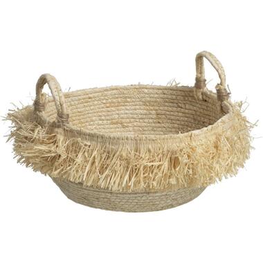 Leen Bakker Mand Fringes - naturel - 20xØ35 cm
