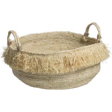 Leen Bakker Mand Fringes - naturel - 23xØ40 cm