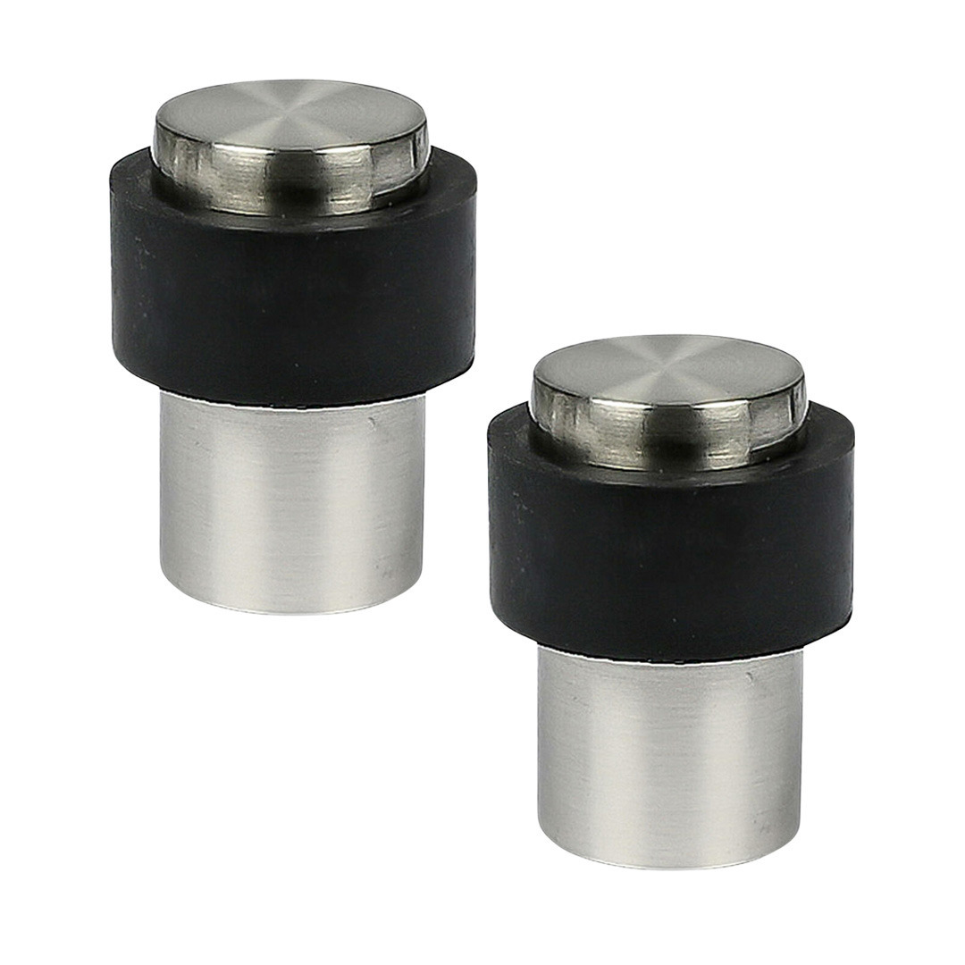 Benson Deurstopper - 2x - zilverkleurig - met schroef montage - H4 x D3 cm - deurbuffer -