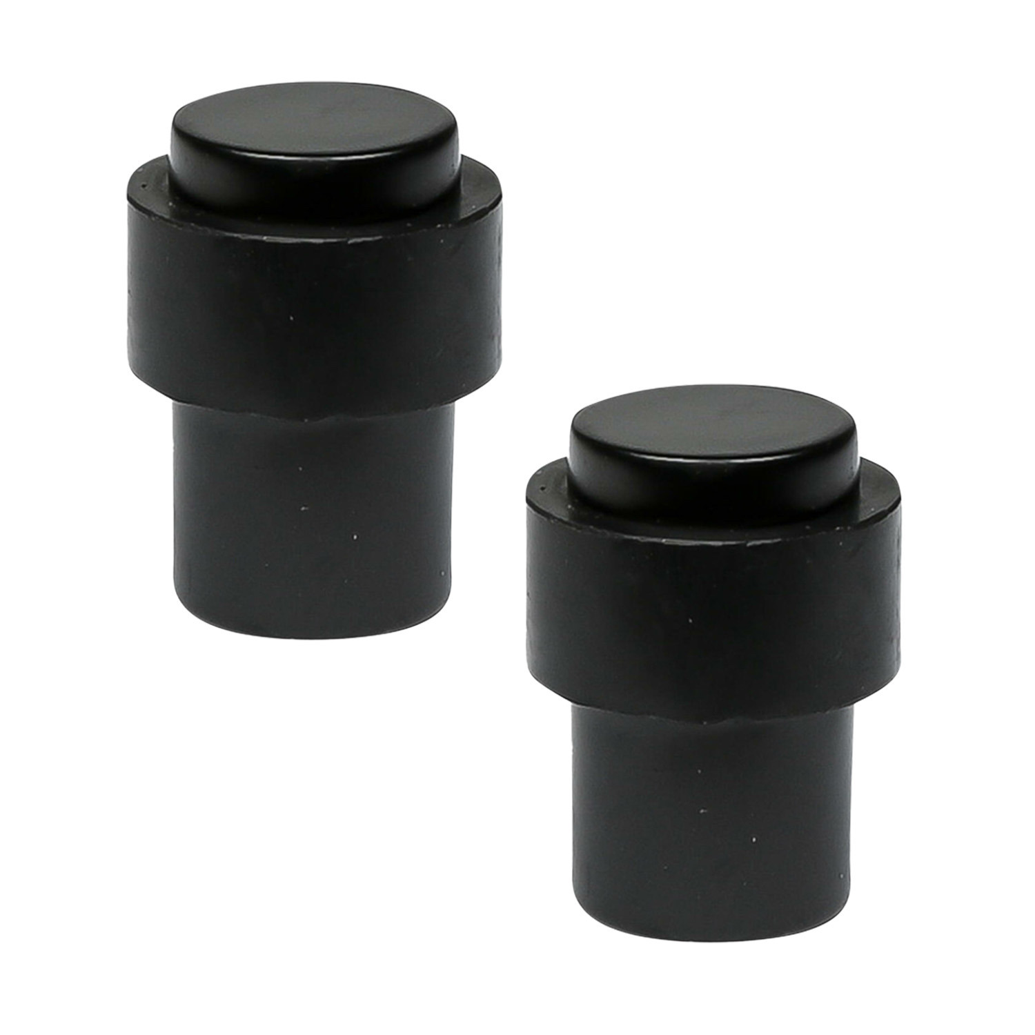Benson Deurstopper - 2x - zwart - met schroef montage - H4 x D3 cm - deurbuffer -