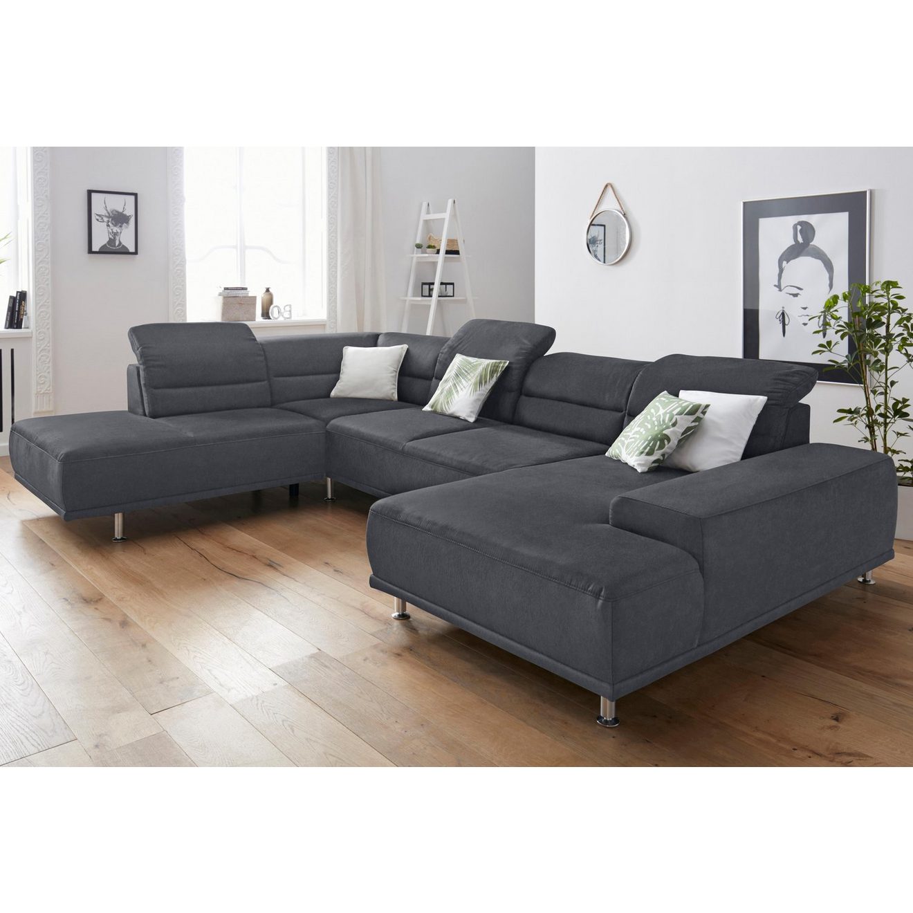 Sit&more Zithoek Mariola U-vorm met binnenvering, inclusief hoofdbord- en zitdiepteverstelling