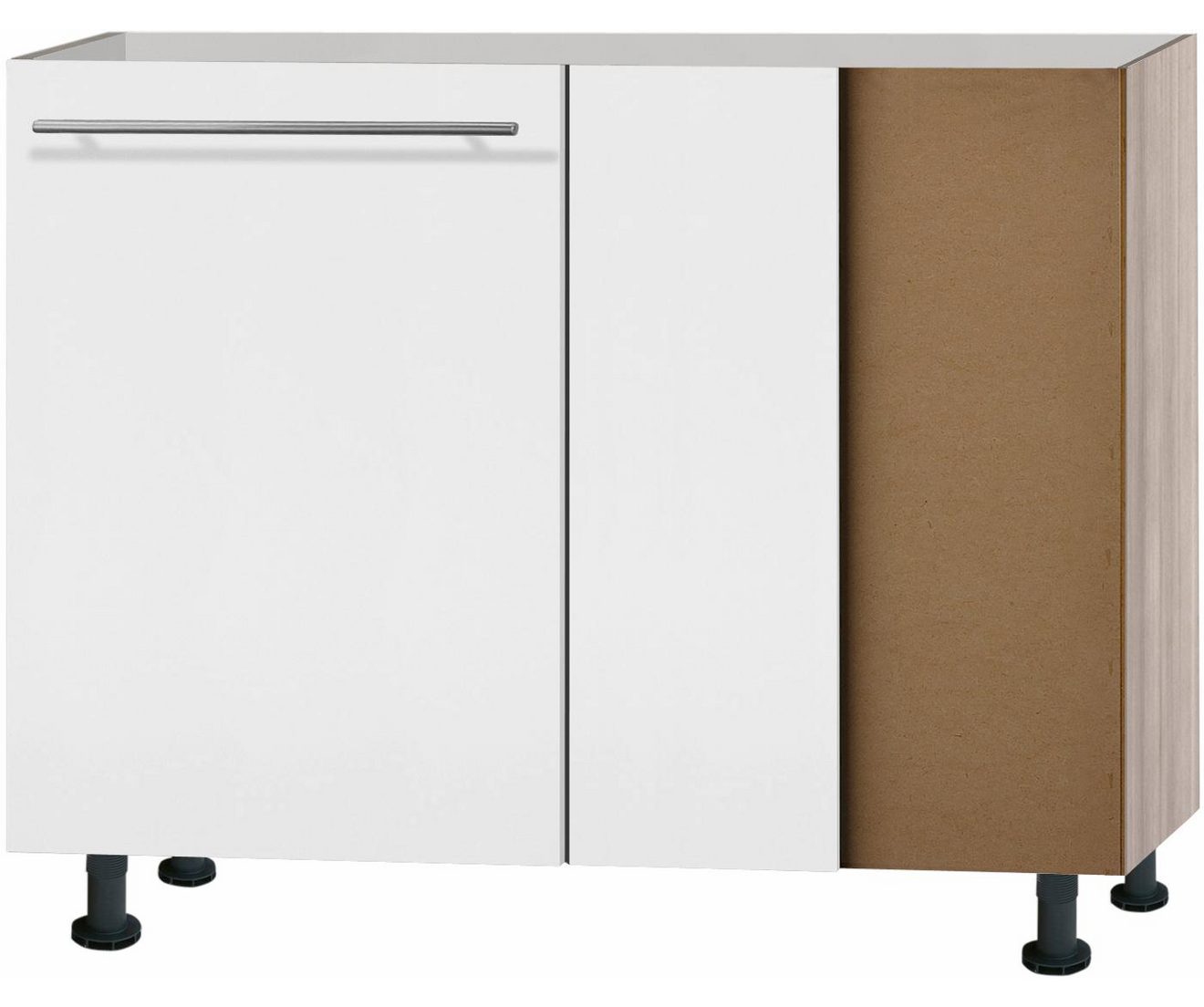 OPTIFIT Hoekonderkast Bern 100 cm breed, met 1 deur met in hoogte verstelbare poten, met metalen greep