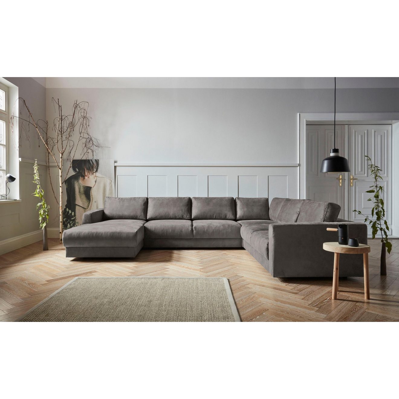 Andas Zithoek Hobro U-vorm in 3 stofkwaliteiten in vele kleuren, design by morten georgsen