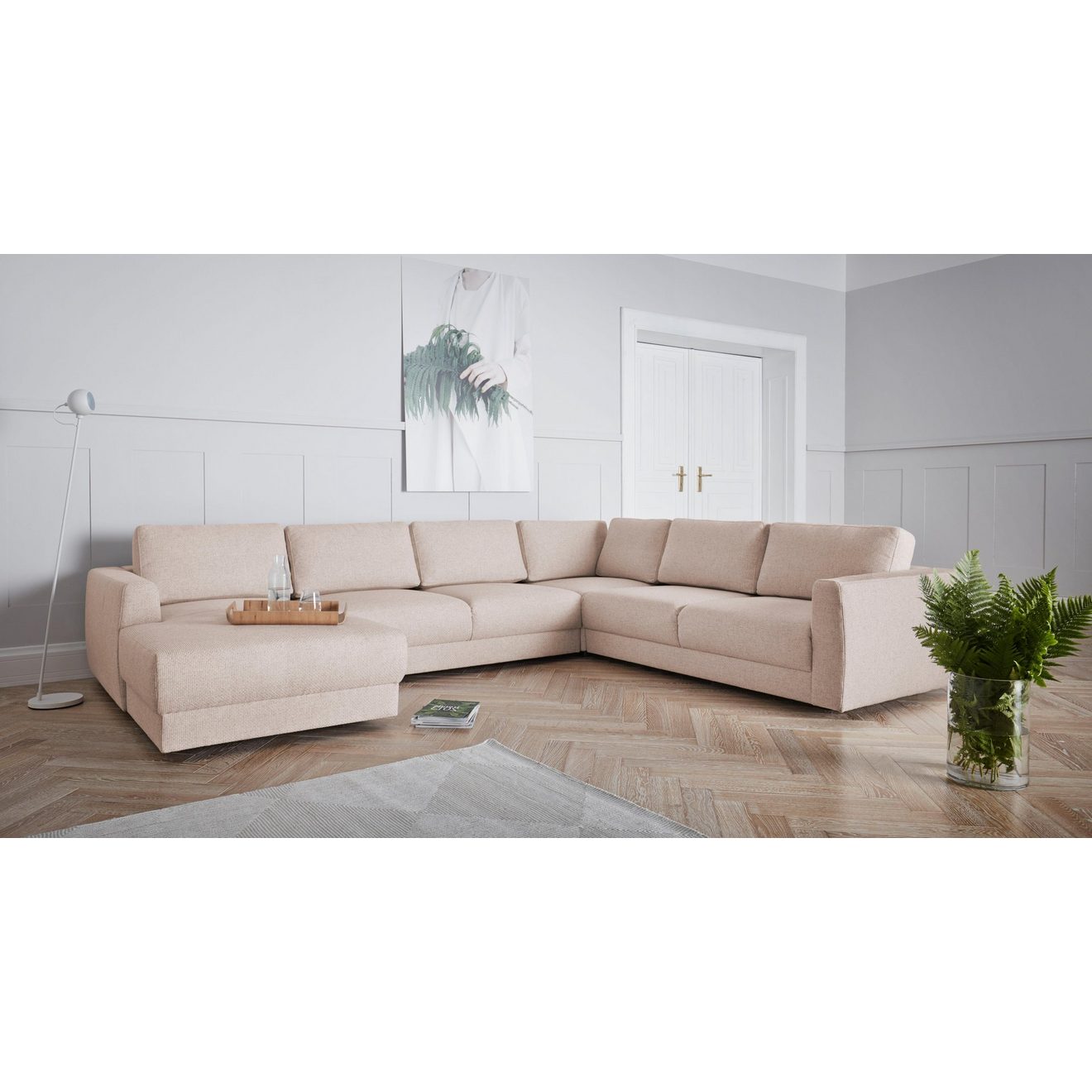 Andas Zithoek Hobro U-vorm in 3 stofkwaliteiten in vele kleuren, design by morten georgsen