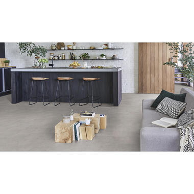 Leen Bakker PVC vloer Klik Elegance - Concrete antraciet - 2,253 m2