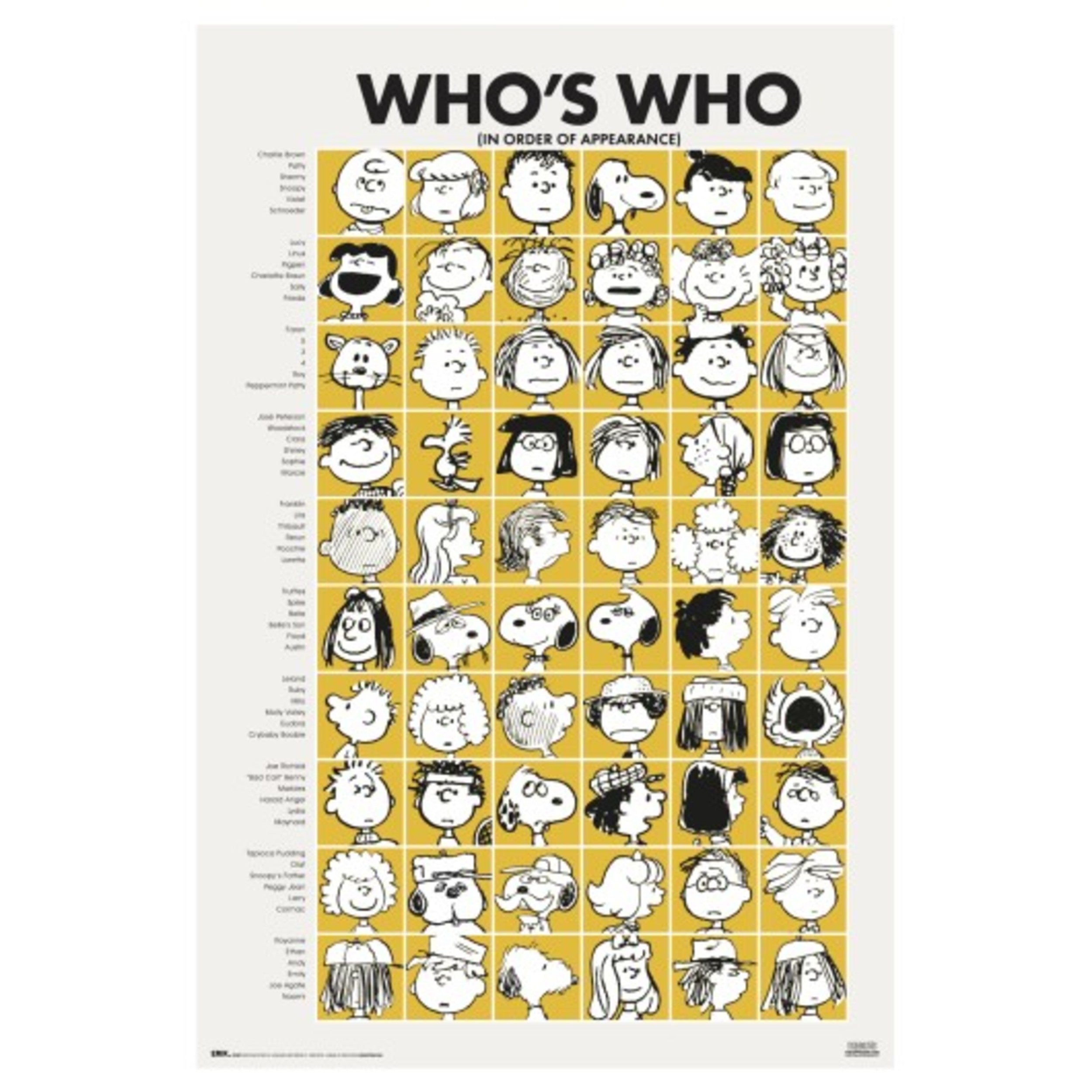 Grupo Erik Poster Snoopy - Who is Who 61x91,5cm