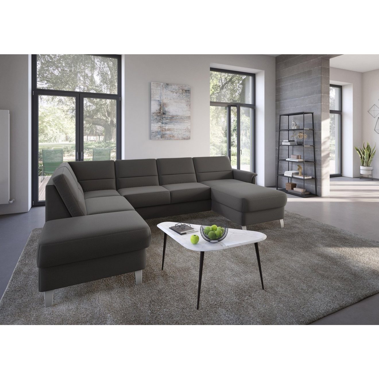 Sit&more Zithoek Palmera U-vorm Binnenvering, naar keuze met slaapfunctie en met/zonder bergruimte