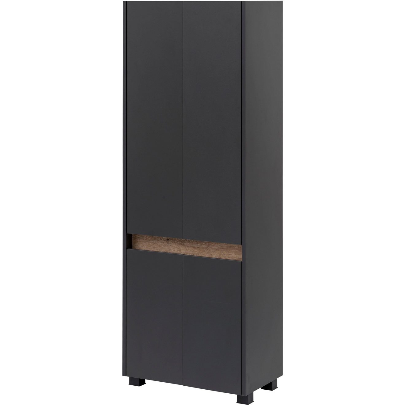 Schildmeyer Hoge kast Cosmo in verschillende kleuren Made in Germany Breedte 57 cm, badkamerkast, lijst in moderne wildeiken-look
