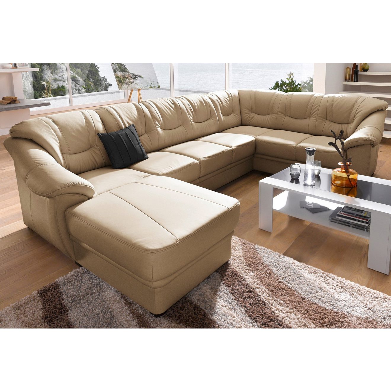 Sit&more Zithoek Savona U-vorm naar keuze met slaapfunctie, met binnenvering, vrij plaatsbaar