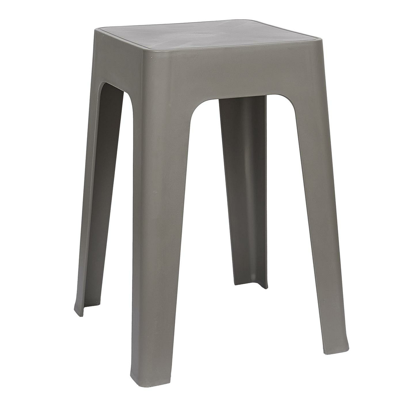 Home Deco Factory zit krukje/stoel - grijs - D34 x H47 cm - Stapelbaar -