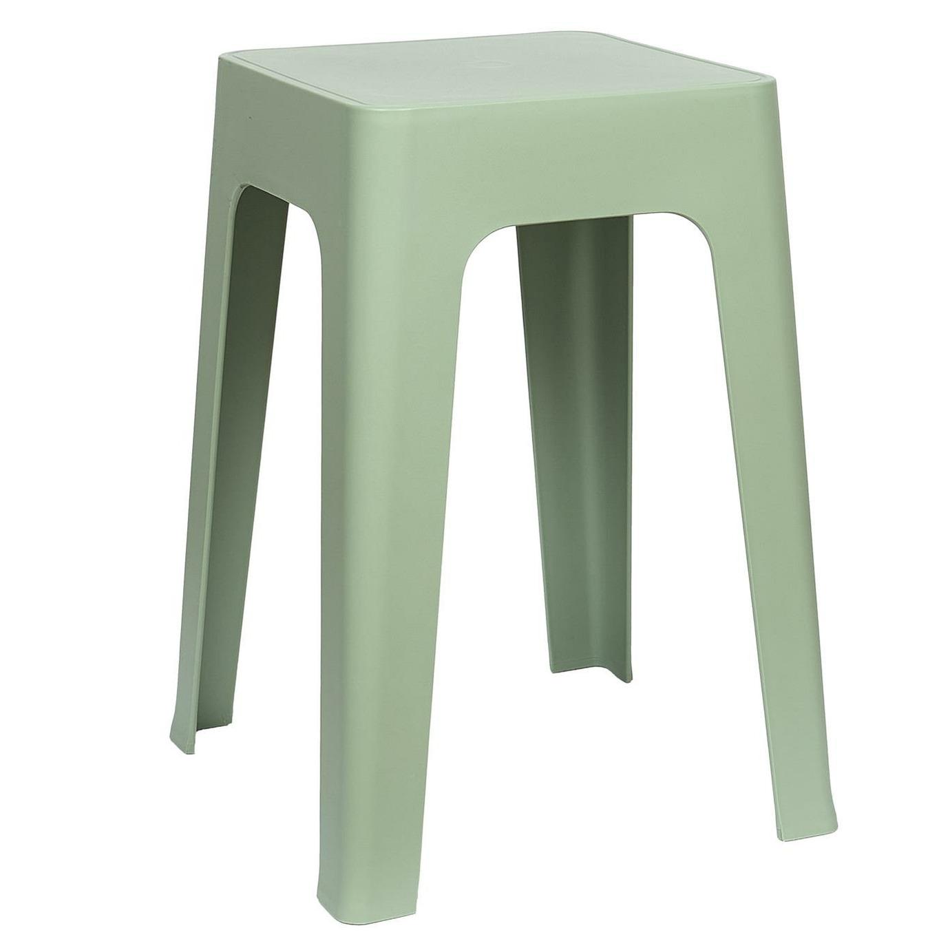 Home Deco Factory zit krukje/stoel - groen - D34 x H47 cm - Stapelbaar -