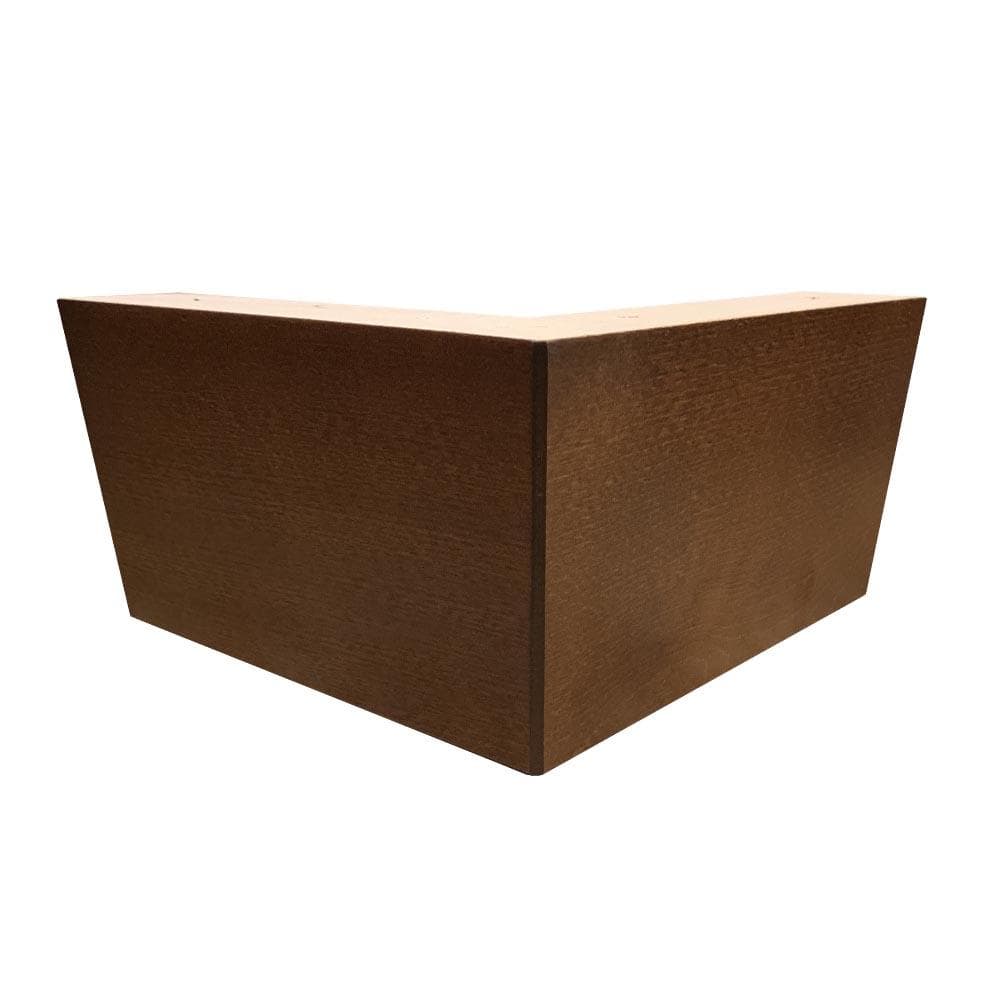 Furniture Legs Europe Meubelpoot bruin hoek 20 bij 20 cm en hoogte 10 cm van massief hout