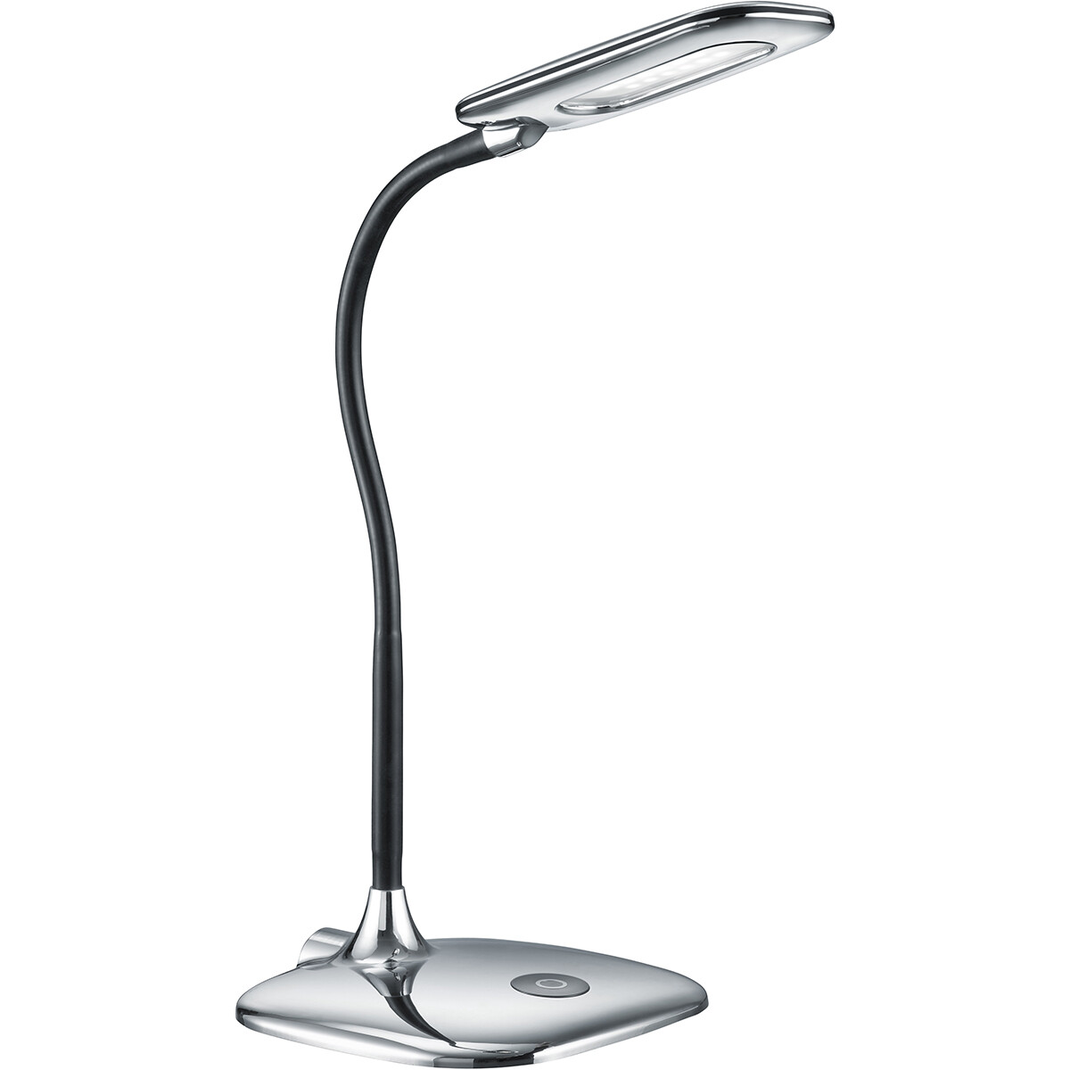 BES LED LED Bureaulamp - Tafelverlichting - Trion Poiny - 4W - Warm Wit 3000K - Rond - Mat Chroom - Kunststof