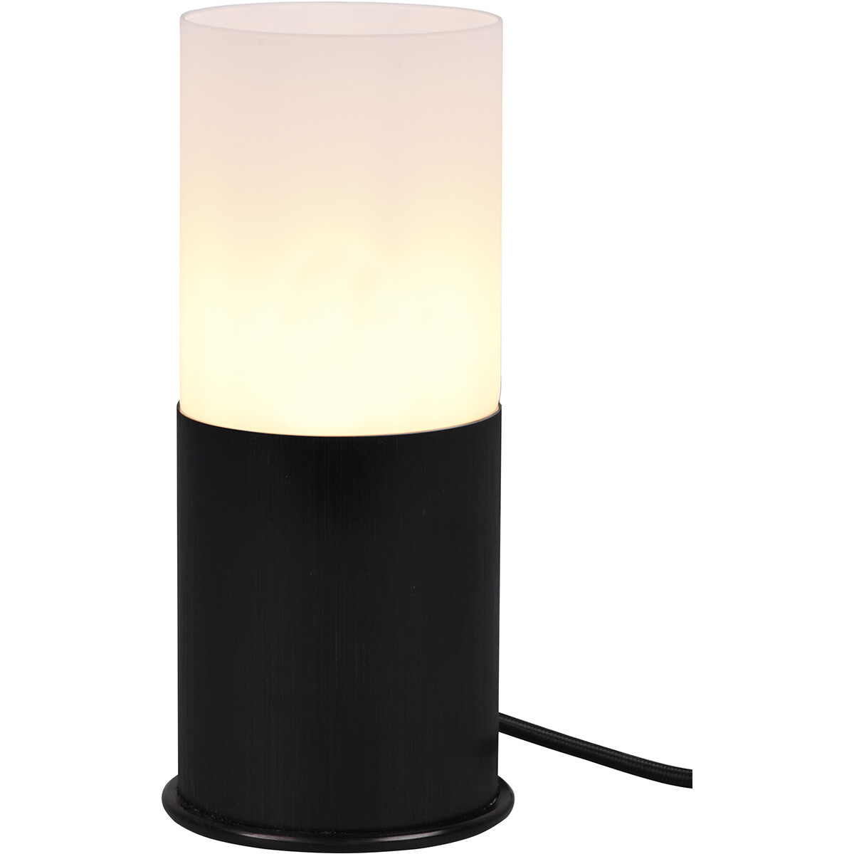 BES LED LED Tafellamp - Tafelverlichting - Trion Roba - E27 Fitting - Rond - Mat Zwart - Aluminium