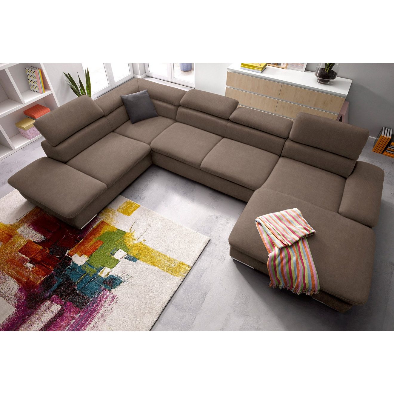 Sit&more Zithoek Alcatraz U-vorm optioneel met slaapfunctie