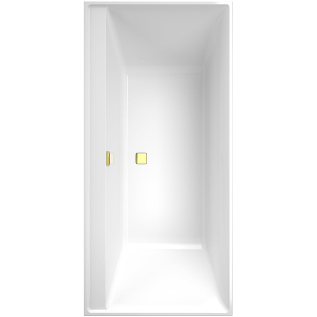 Villeroy & Boch Collaro kunststof inbouw duobad acryl rechthoekig 190x90x47cm gold/wit alpine UBA199COR2JV01 uba199cor2jv-01