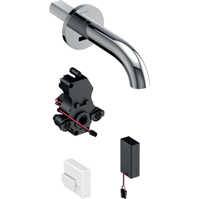 Geberit Piave elektronische wandwastafelkraan koud voor batterij 17cm chroom 116.263.21.1