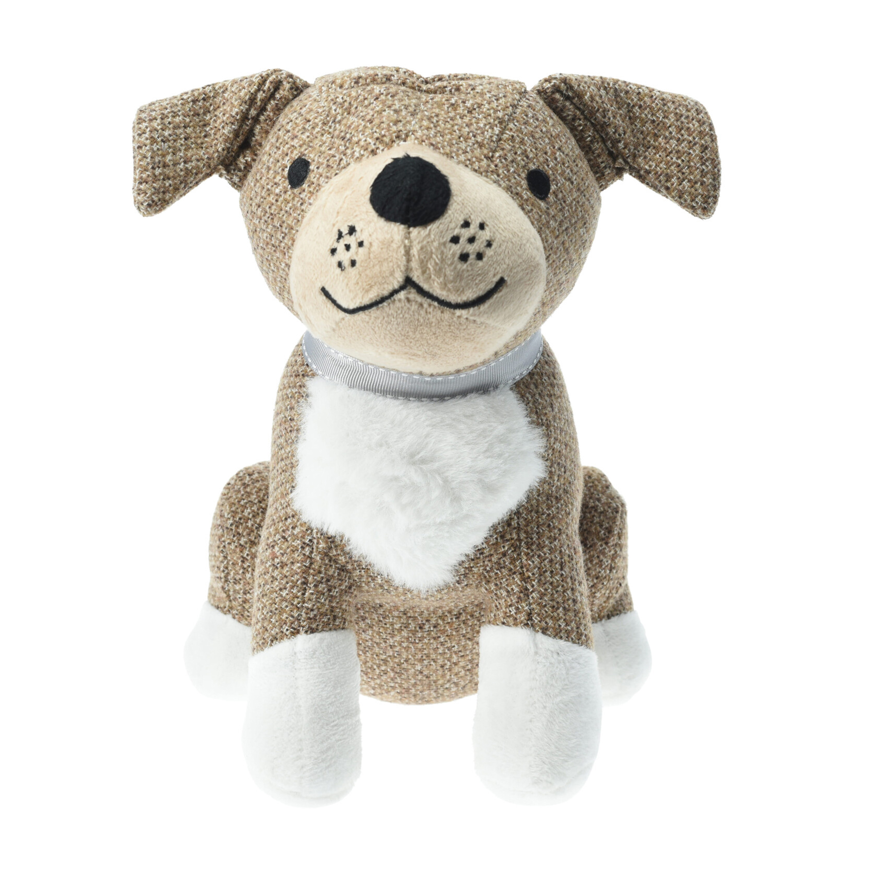 H&S Collection Deurstopper - hond - bruin - 27 x 20 x 27 cm - polyester - dieren thema deurstoppers -
