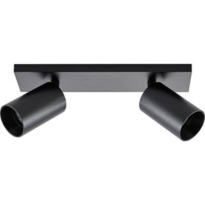 Deko-Light Deckenspot CAN TILT, schwarz, 31 x 9 cm, 2-flg., Metall GU10