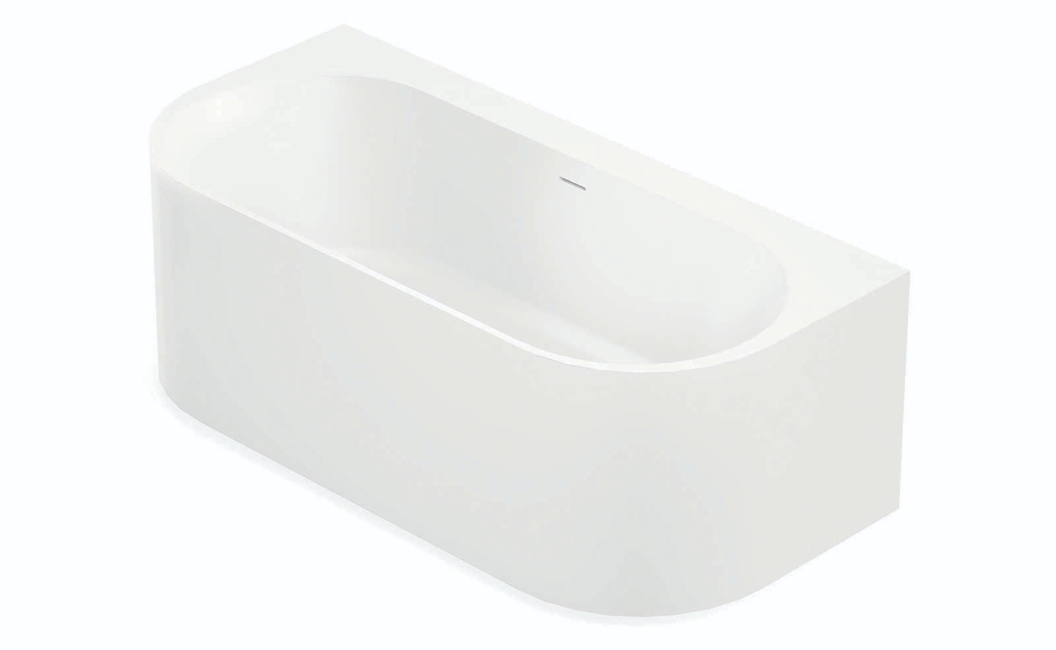 Luca sanitair Back To Wall Bad  Comfortstone 170x80x56 cm Incl. Afvoerset Mat Wit