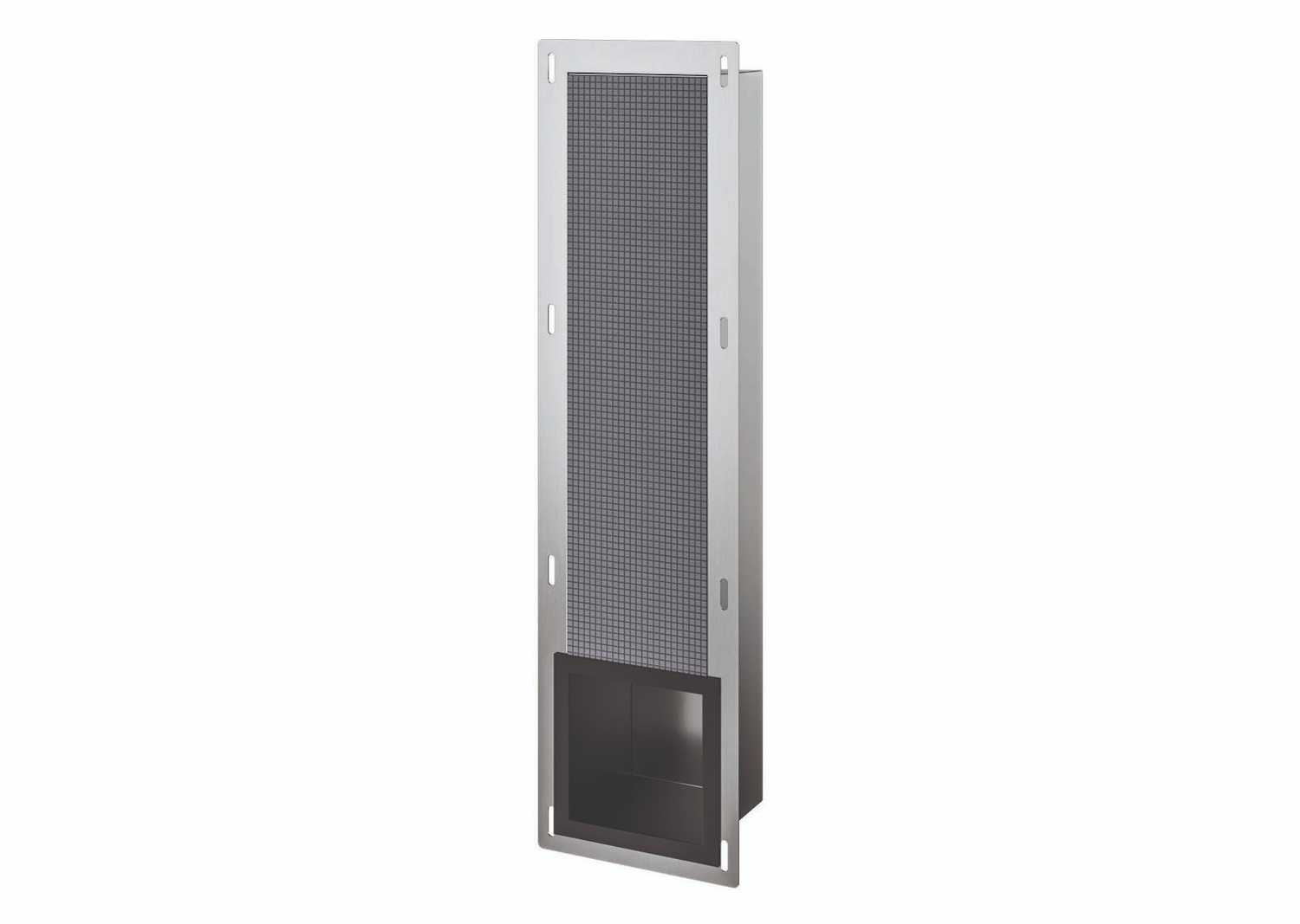 Luca sanitair Inbouw Reserve Toiletrolhouder  19,5x72x12,2cm Mat Zwart