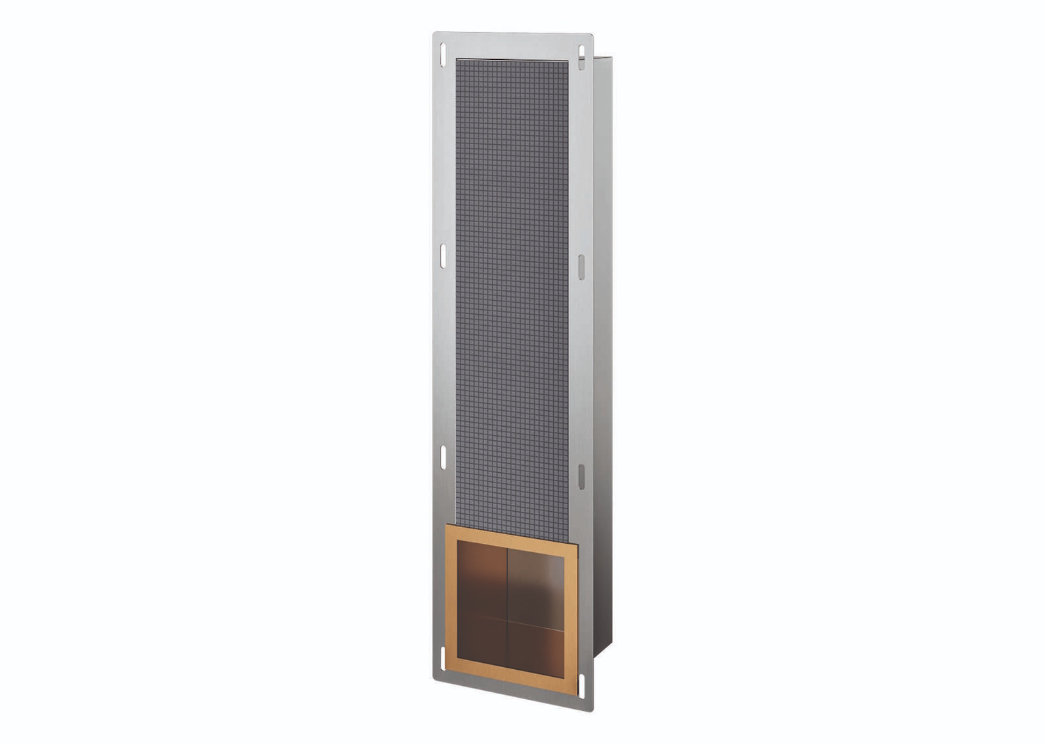 Luca sanitair Inbouw Reserve Toiletrolhouder  19,5x72x12,2cm Geborsteld Koper PVD